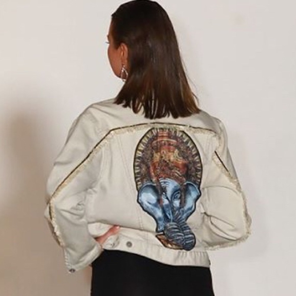 Embellished Jean Levi elephant jacket